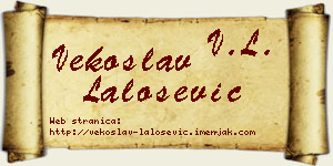 Vekoslav Lalošević vizit kartica